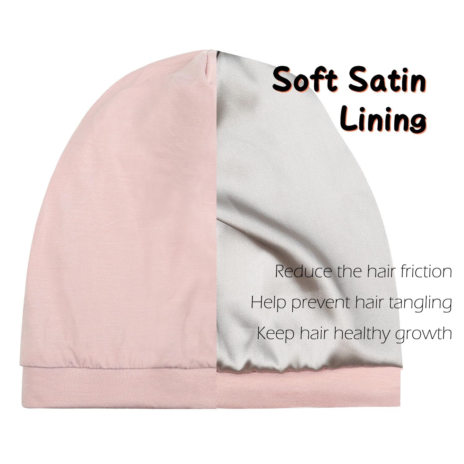 Шапка для сну Alnorm Curly Girls з сатиновою підкладкою та регульованою комфортною еластичною стрічкою для дівчат-підлітків, фото №5 Шапка для сну Alnorm Curly Girls з сатиновою підкладкою та регульованою комфортною еластичною стрічкою для дівчат-підлітків, фото №5