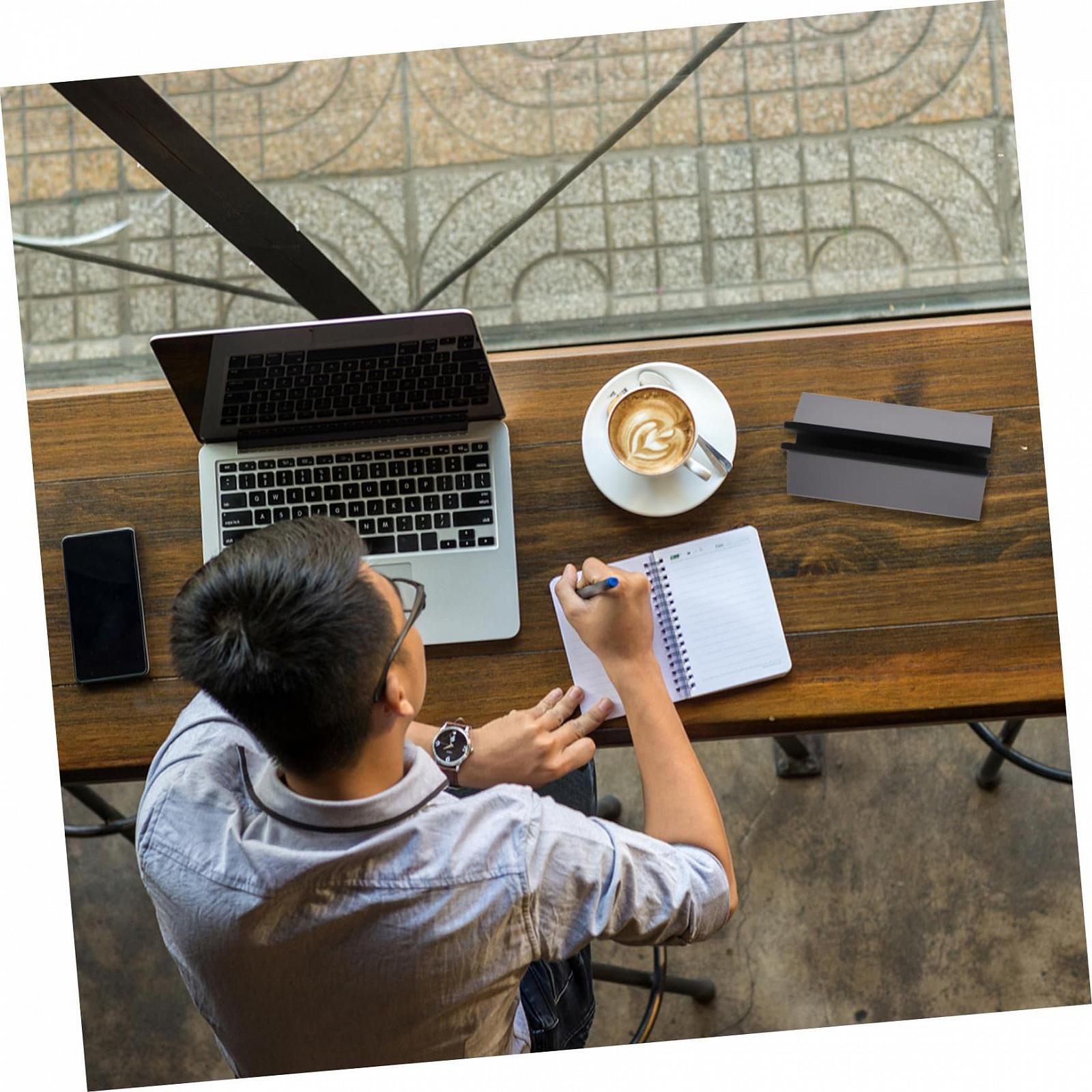 Підставка для ноутбука алюмінієва NUOBESTY, регульована по висоті та стабільна, креативний вертикальний дизайн для охолодження, сумісна з ноутбуками та планшетами для столу, фото №8 Підставка для ноутбука алюмінієва NUOBESTY, регульована по висоті та стабільна, креативний вертикальний дизайн для охолодження, сумісна з ноутбуками та планшетами для столу, фото №8