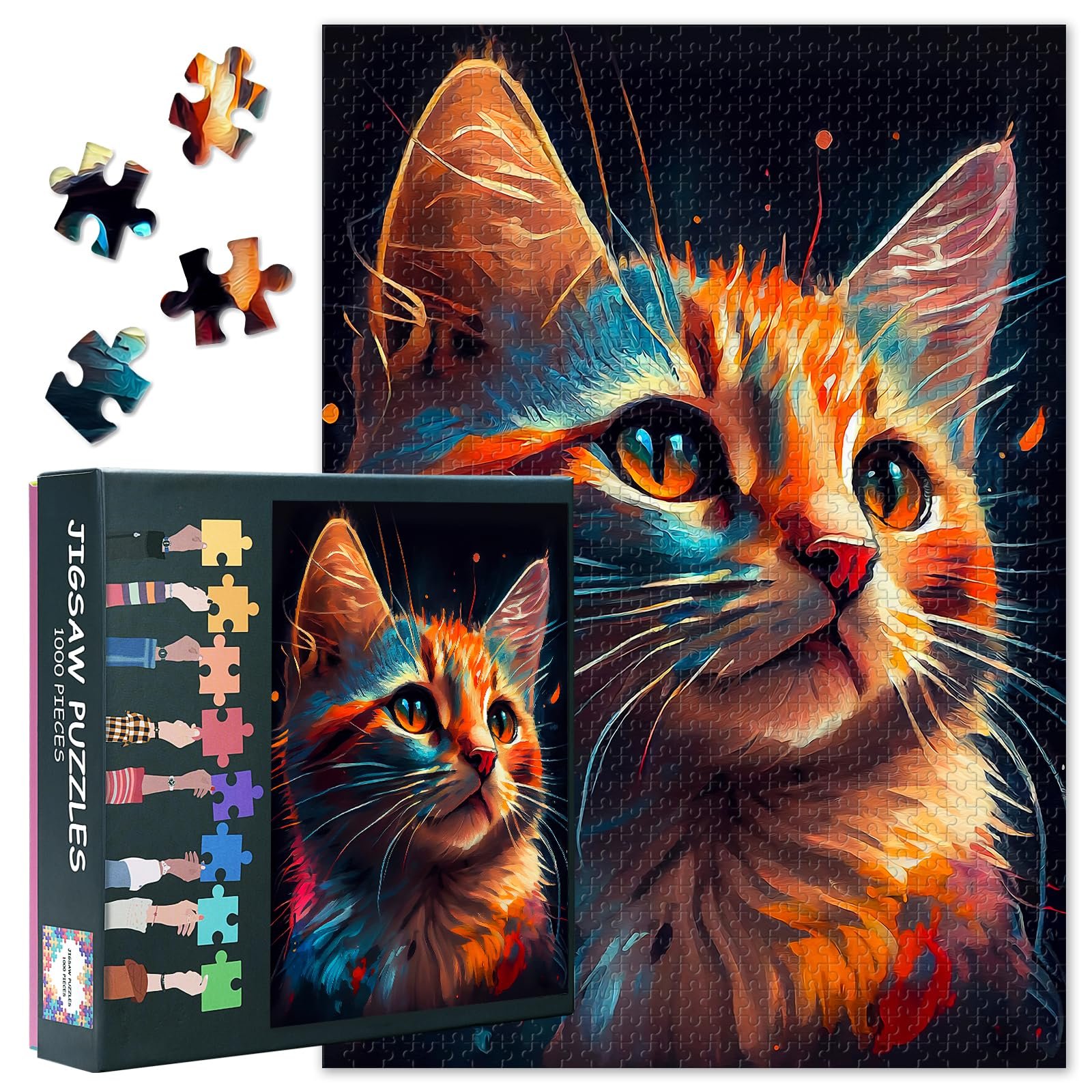 Пазл Cat Jigsaw Puzzles Impossible Challenge Animal 1000 елементів 70 cm x 50 cm, фото №1