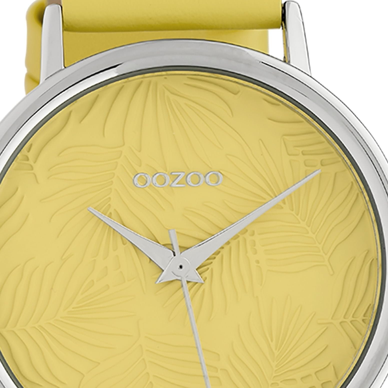 Женские часы Oozoo Ремешок кожаный Plain 42 мм Colours of Summer Palm Циферблат, фото №2