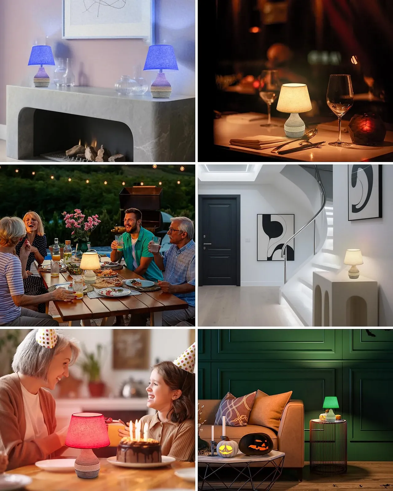 Настільна лампа керамічна бездротова таймер димер лляний плафон пульт ДК акумуляторна, фото №9