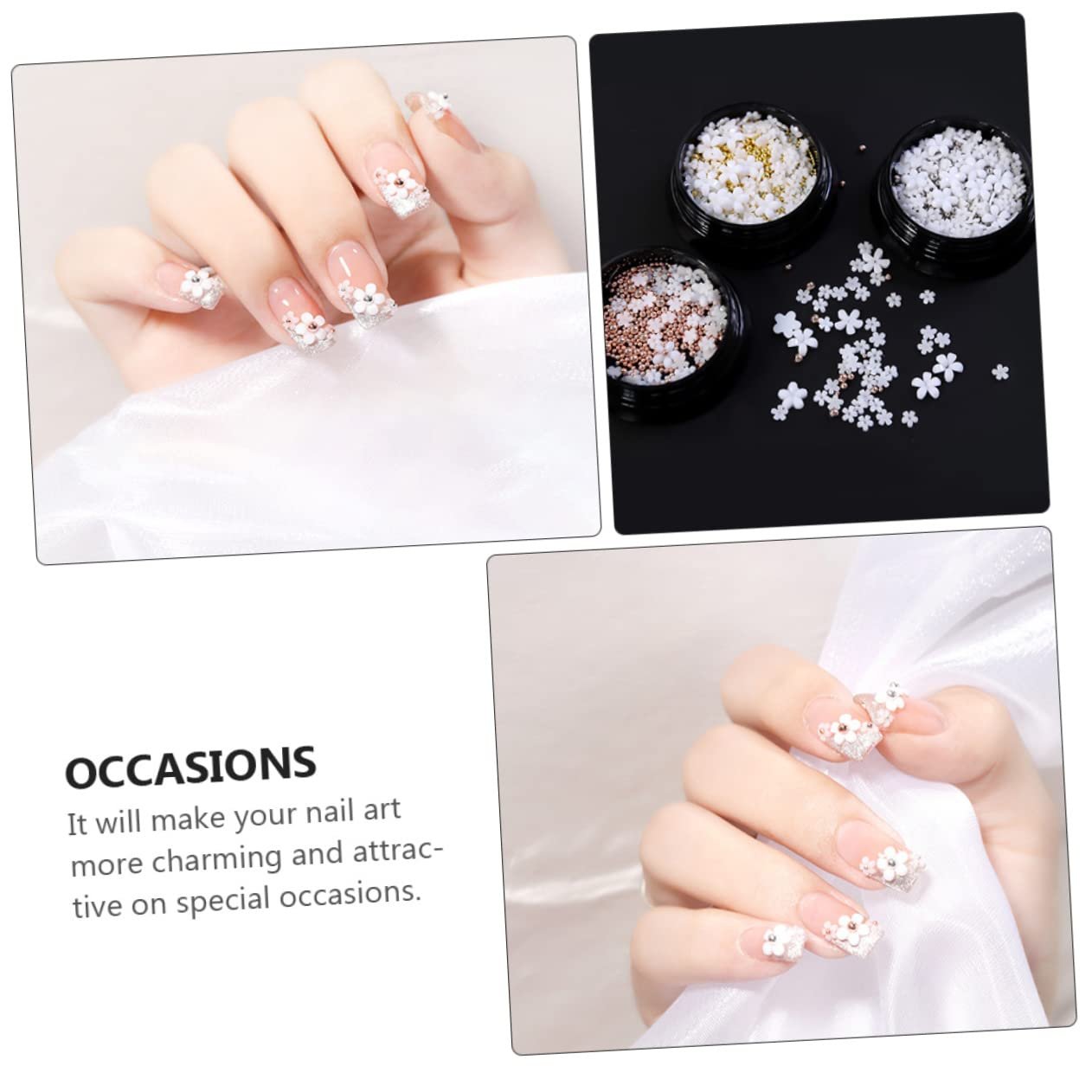 Мини Цветы из Смолы FOMIYES для Маникюра DIY, Набор 3 шт, фото №4