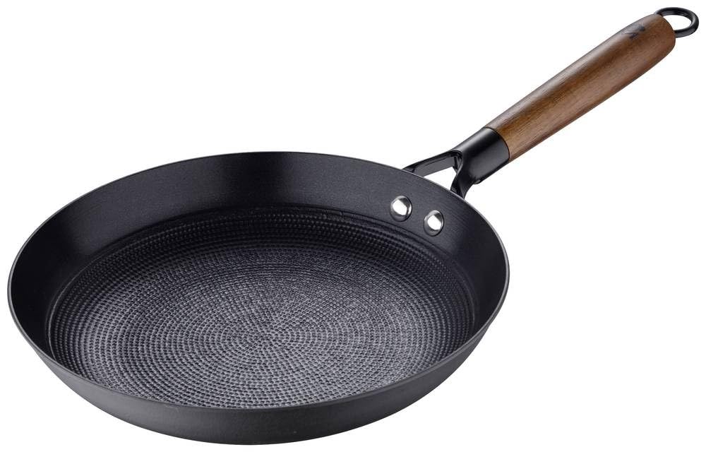 Сковорода MasterPRO Odín Антипригарна 24 см Залізо пресоване Великий нагрів Єргономічна ручка з акації Для всіх типів вогнів, фото №1