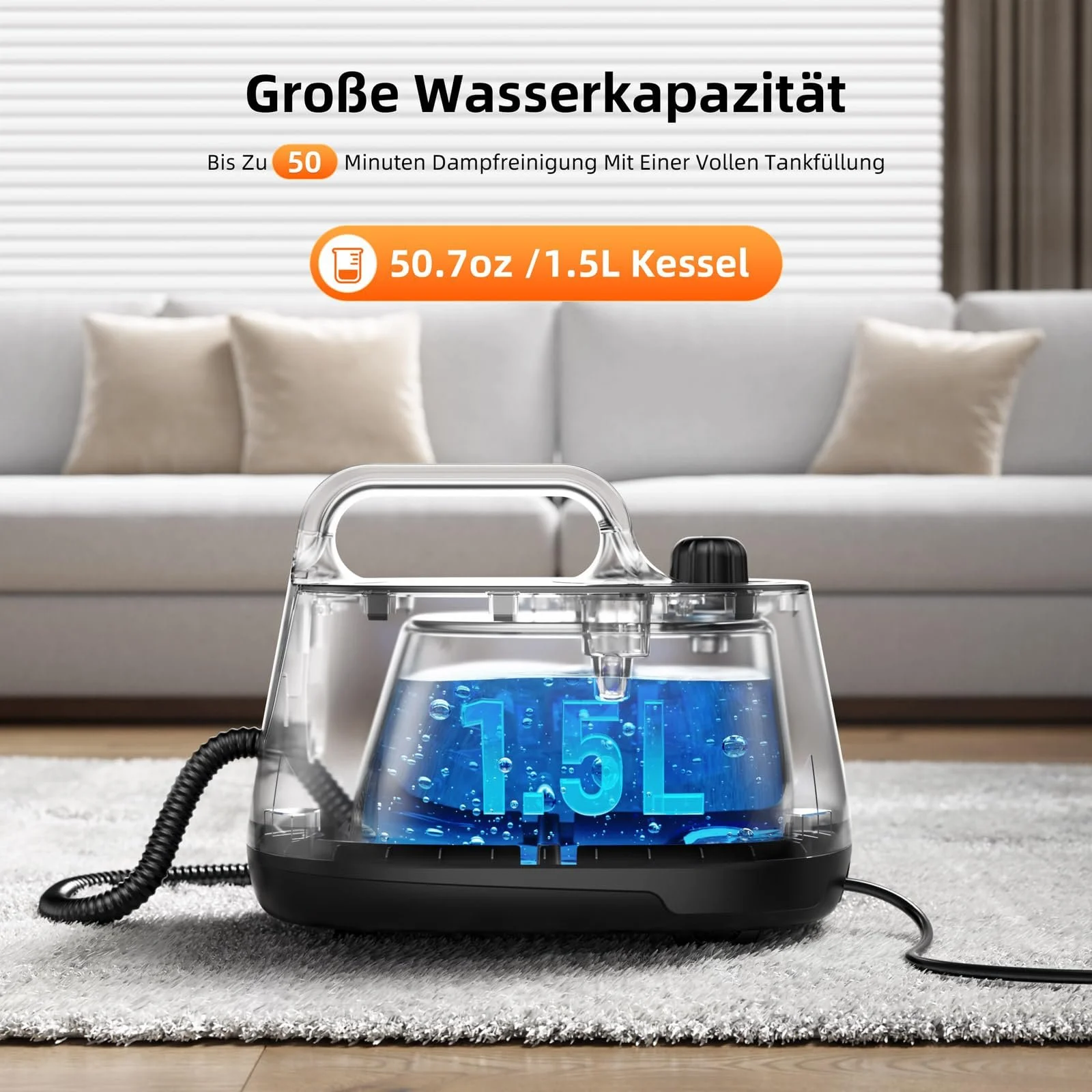 Пароочисник універсальний 16 аксесуарів 52 oz резервуар, фото №3