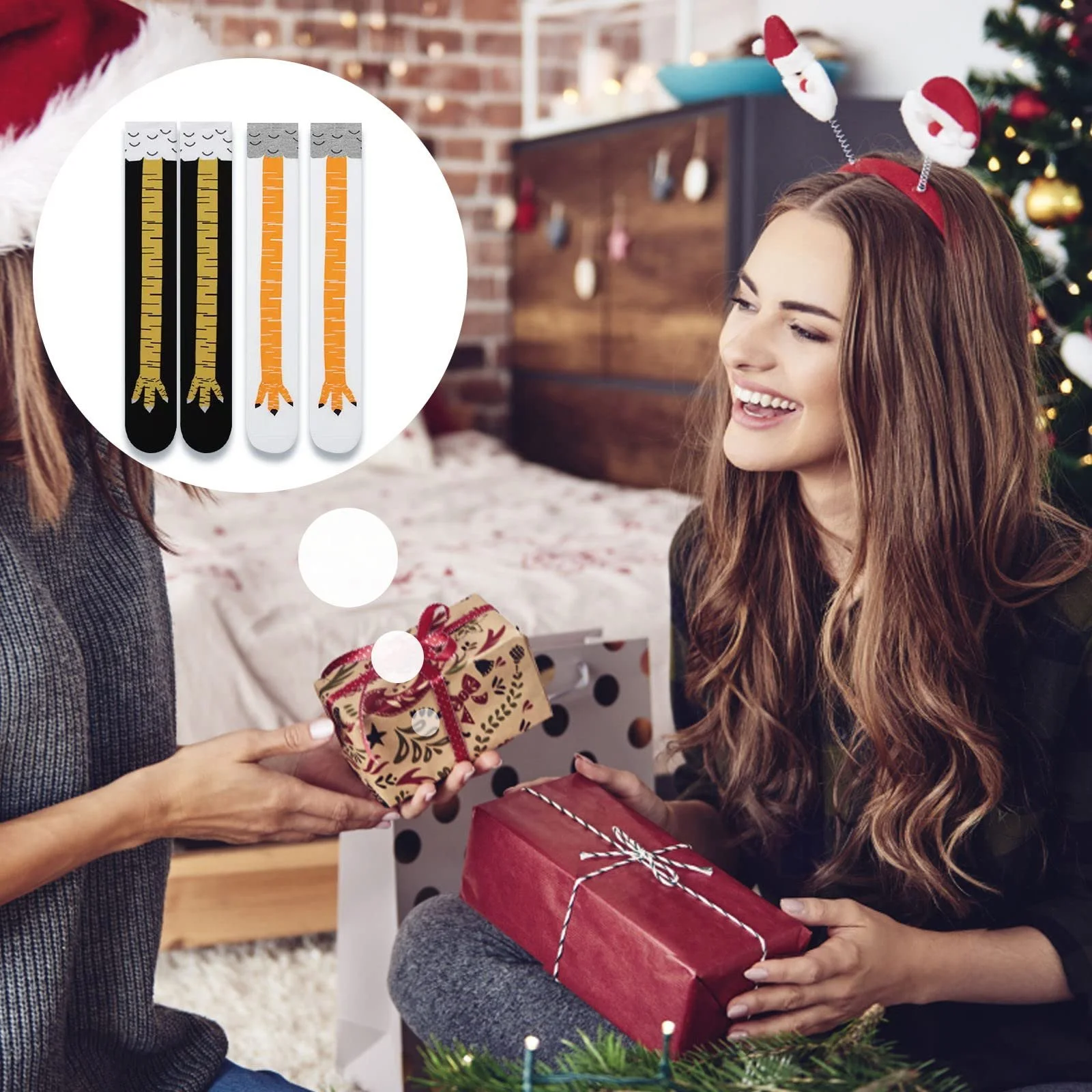 Шкарпетки з курячими лапками (2 пари) Жіночі, фото №4