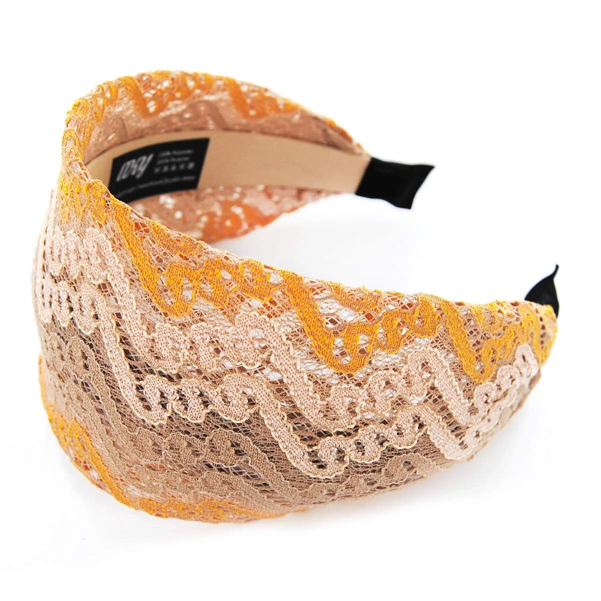 Пов'язка на голову Axy Lady Look HRST3 Широка 8 см Жовтий/Бежевий, фото №2 Пов'язка на голову Axy Lady Look HRST3 Широка 8 см Жовтий/Бежевий, фото №2