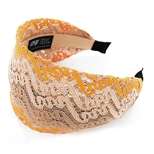 Повязка на голову Axy Lady Look HRST3 Широкая 8 см Желтый/Бежевый цена на synthetic.ua - Фото 1 Повязка на голову Axy Lady Look HRST3 Широкая 8 см Желтый/Бежевый synthetic.ua - Фото 1