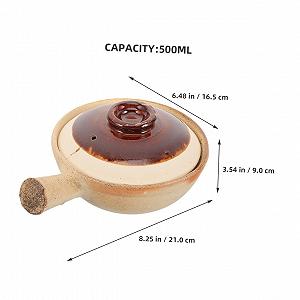 Керамическая кастрюля Veemoon с крышкой для супа и тушения термостойкая synthetic.ua - Фото 1