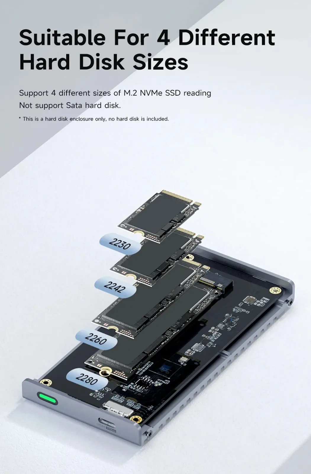 Внешний карман HAGIBIS MC40 40Gbps M.2 NVMe SSD to USB4, Thunderbolt 4 Black, фото №11 Внешний карман HAGIBIS MC40 40Gbps M.2 NVMe SSD to USB4, Thunderbolt 4 Black, фото №11