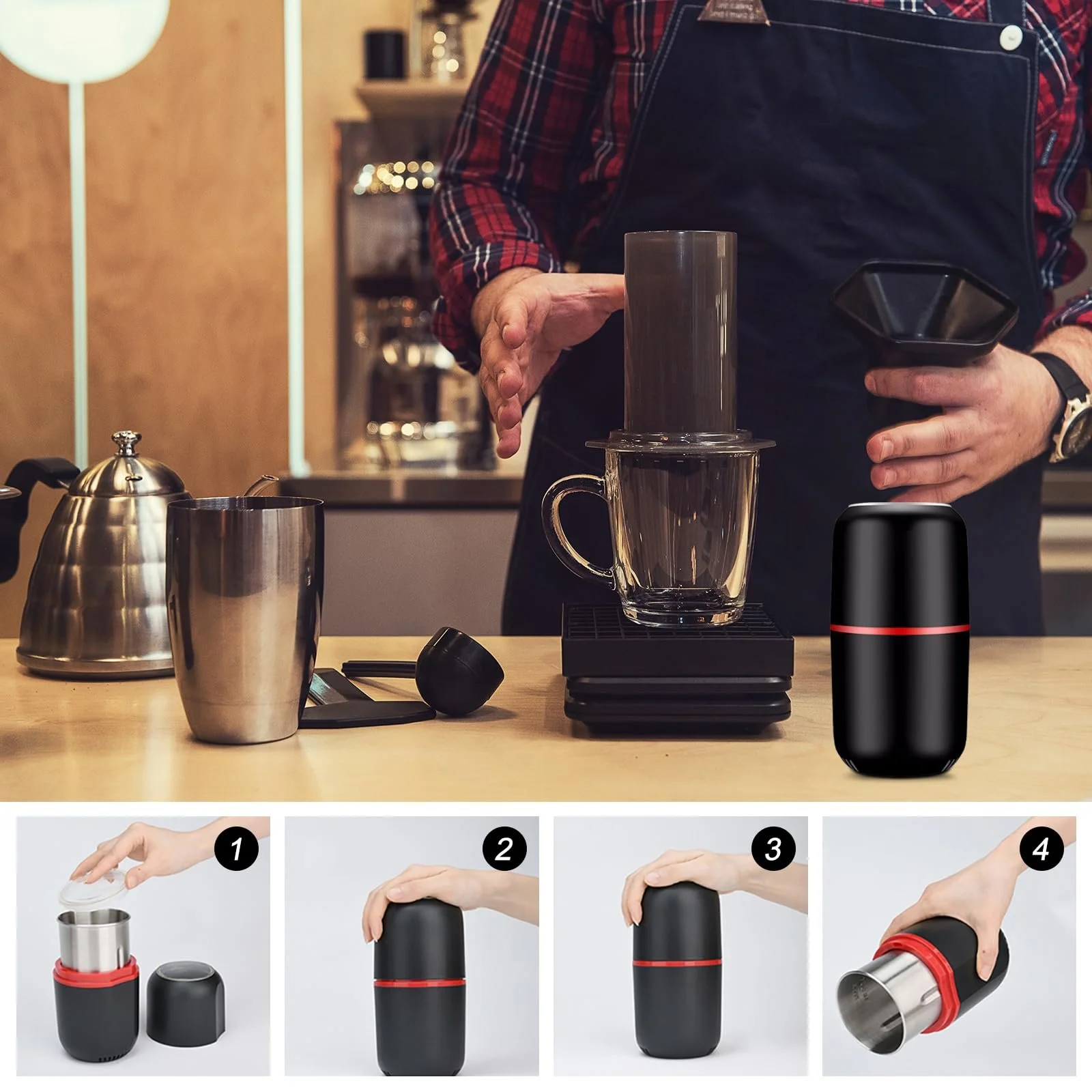 Электрическая кофемолка Black, фото №5