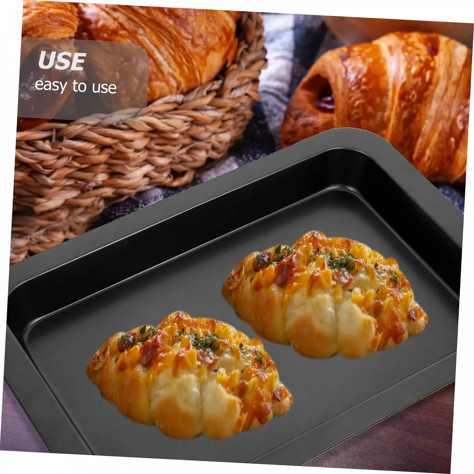 Прямокутне деко VALICLUD з вуглецевої сталі, антипригарне, легке, фото №9 Прямокутне деко VALICLUD з вуглецевої сталі, антипригарне, легке, фото №9