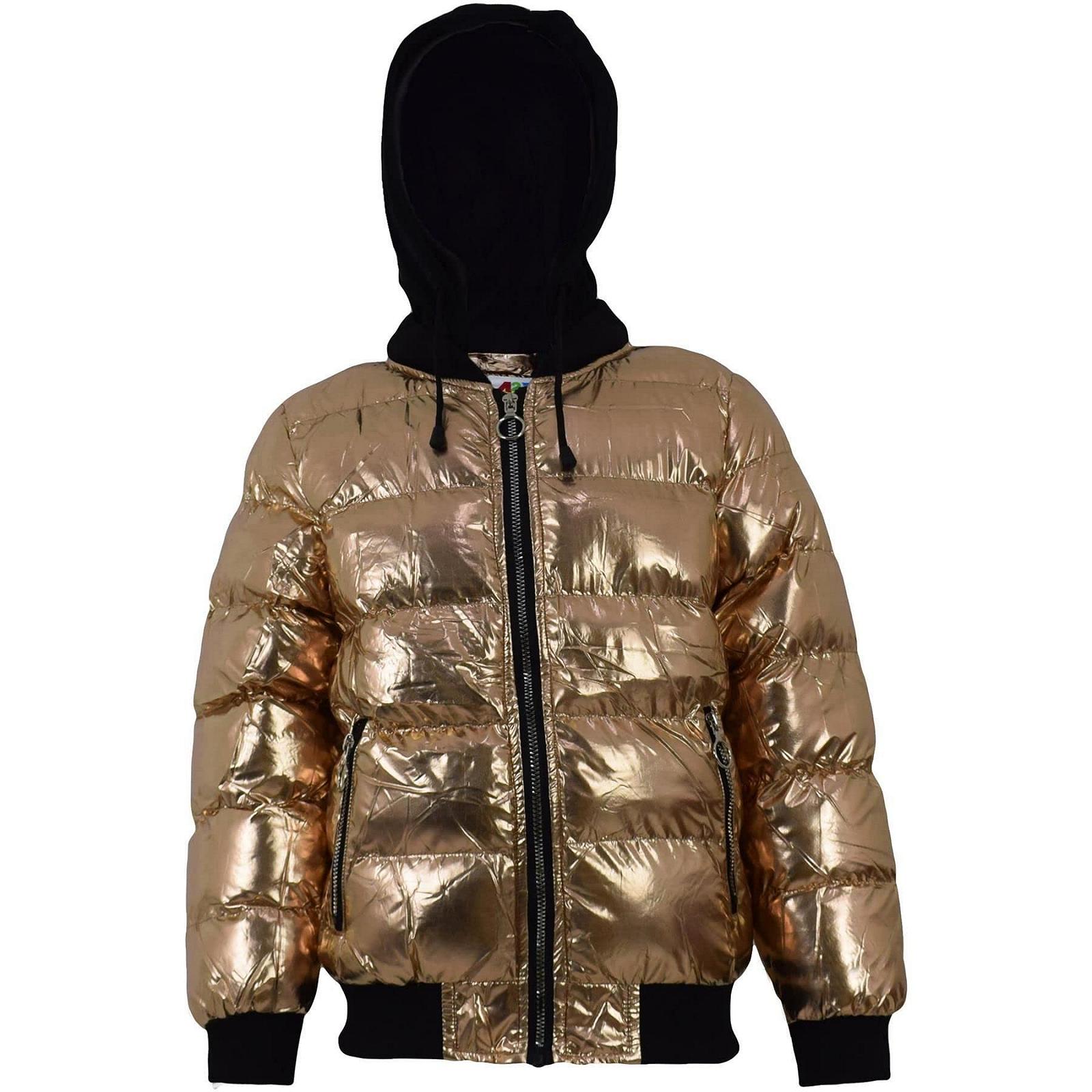 Куртка A2Z 4 Kids Модна стьобана блискуча дитяча металік, фото №3 Куртка A2Z 4 Kids Модна стьобана блискуча дитяча металік, фото №3