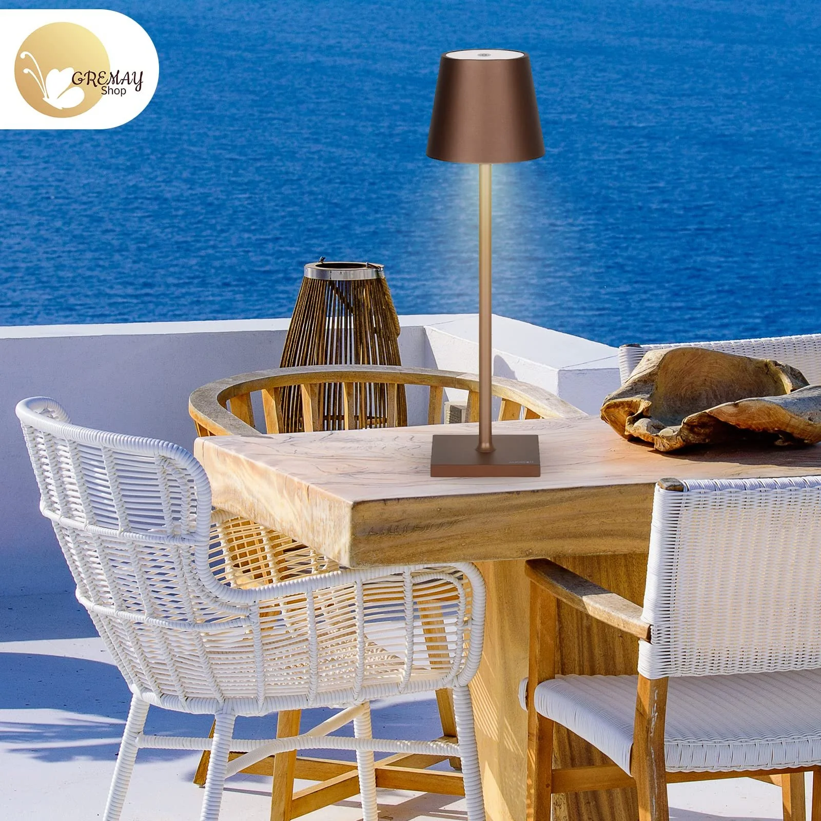 Настільна лампа LED для читання та робочого столу бездротова акумуляторна складна чорна, фото №5