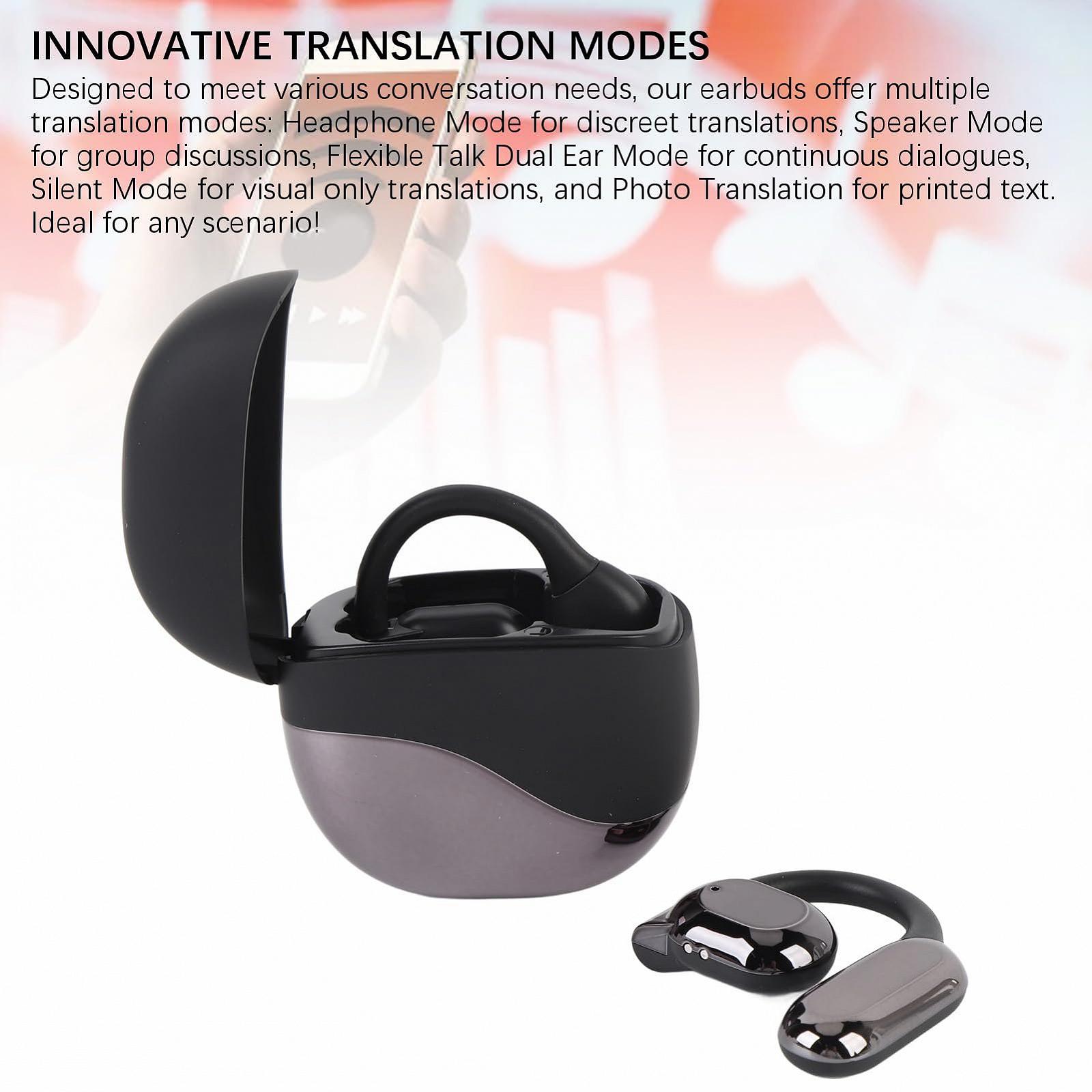 Навушники для перекладу V5.46 (10 метрів) Підтримка 144 мов через додаток Чорний, фото №4