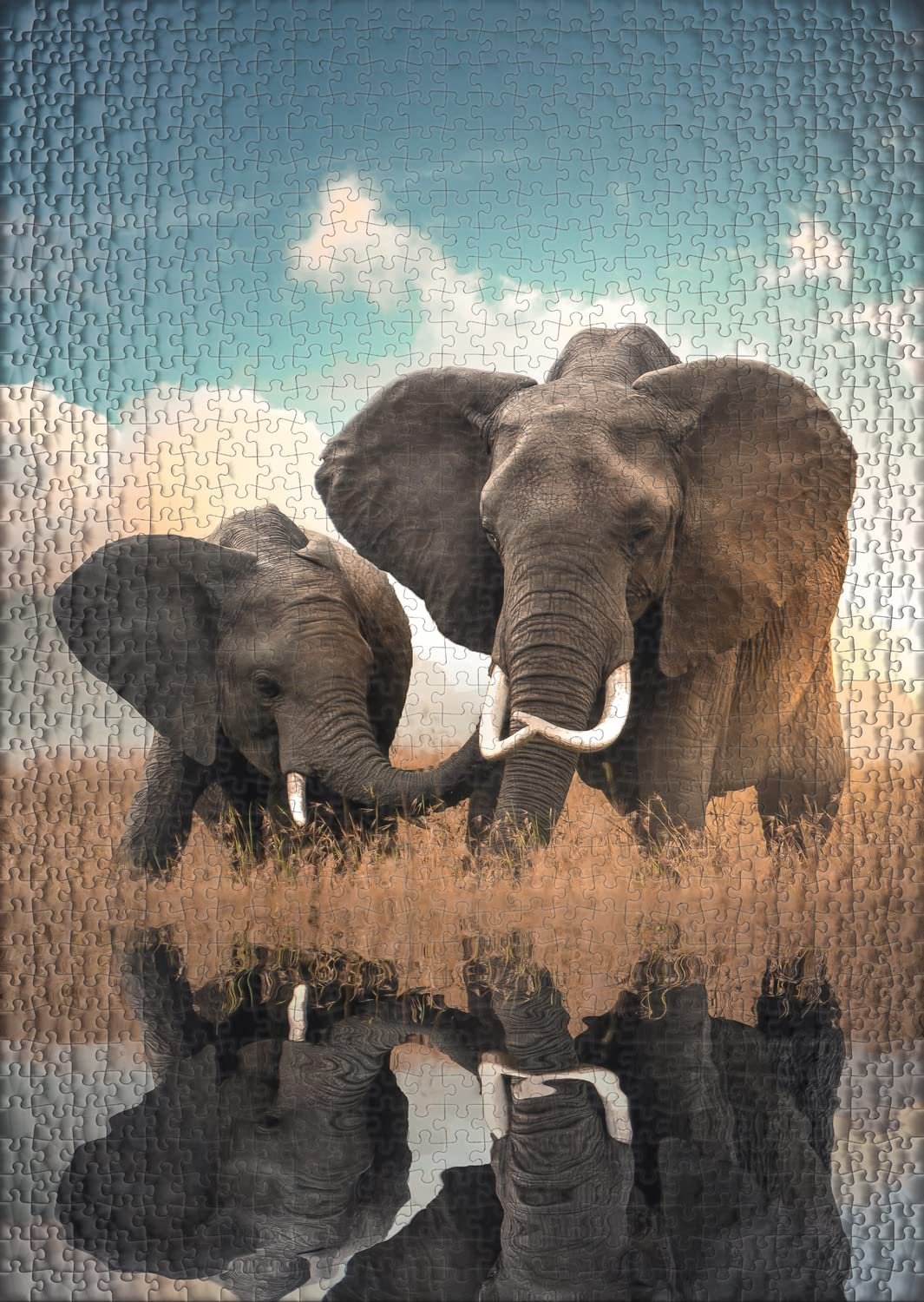 Пазл Ulmer Puzzleschmiede Elephant Father & Son 1000 элементов Слоны, фото №2