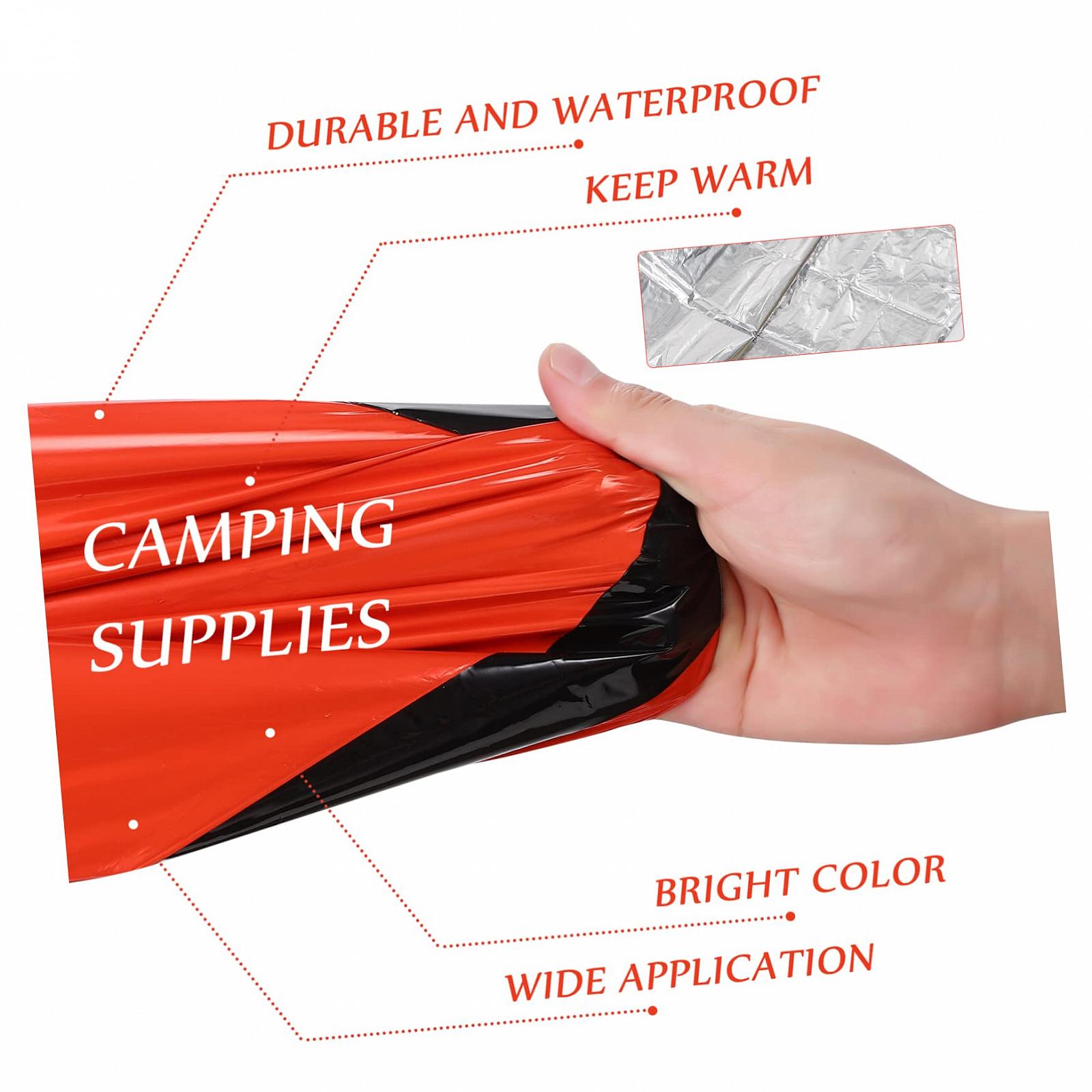 Мішок KOMBIUDA Sleeping Bag для дорослих утеплені ковдри для вулиці рятувальний ковдра стійкий до розривів PE матеріал, фото №3