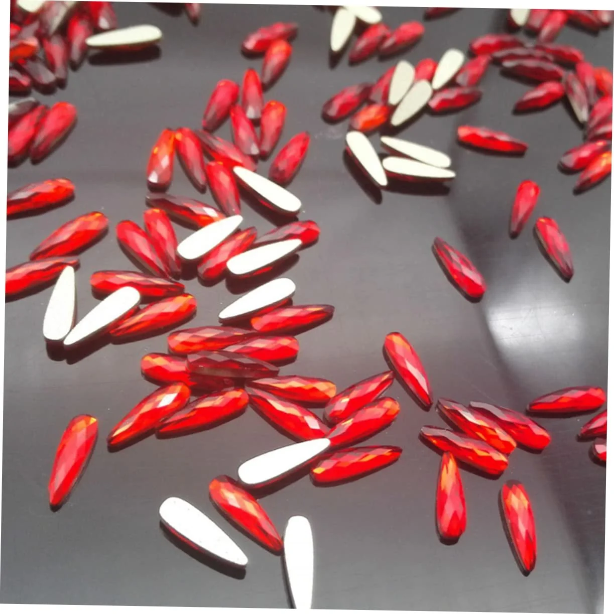 Прикраса FRCOLOR 60 штук Кристали Пласкі стрази Прикраса Самоцвіти Пласкі, фото №6