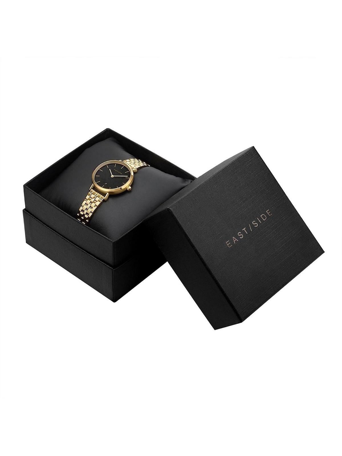Женские часы Eastside 10080093 Аналоговые Кварцевый механизм Japan с браслетом из нержавеющей стали, жёлтое золото, без мотива, фото №7