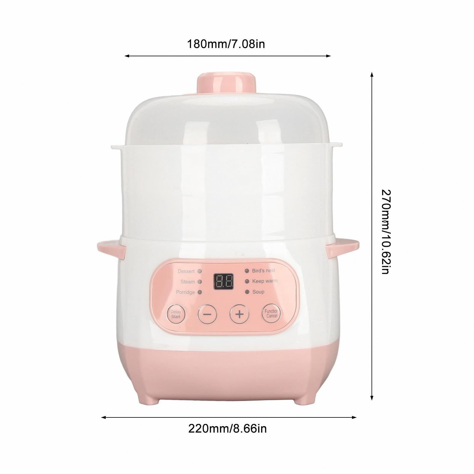 Електрична Мультиварка Smart Twin 1L Керамічна рожева, фото №7