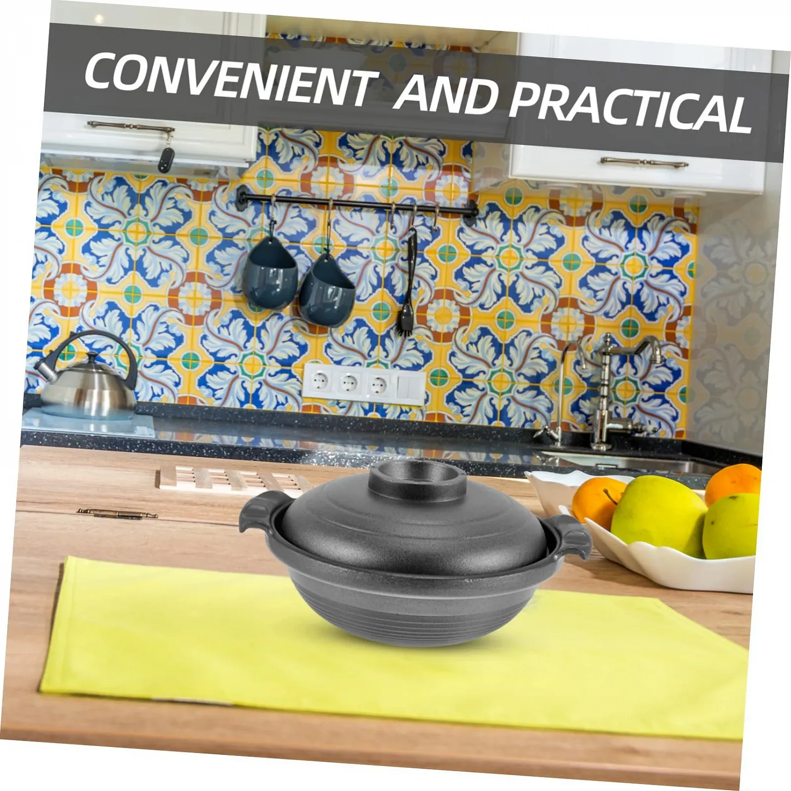 Кастрюля VICASKY Керамическая Многофункциональная С двойными ручками Антипригарная, фото №7