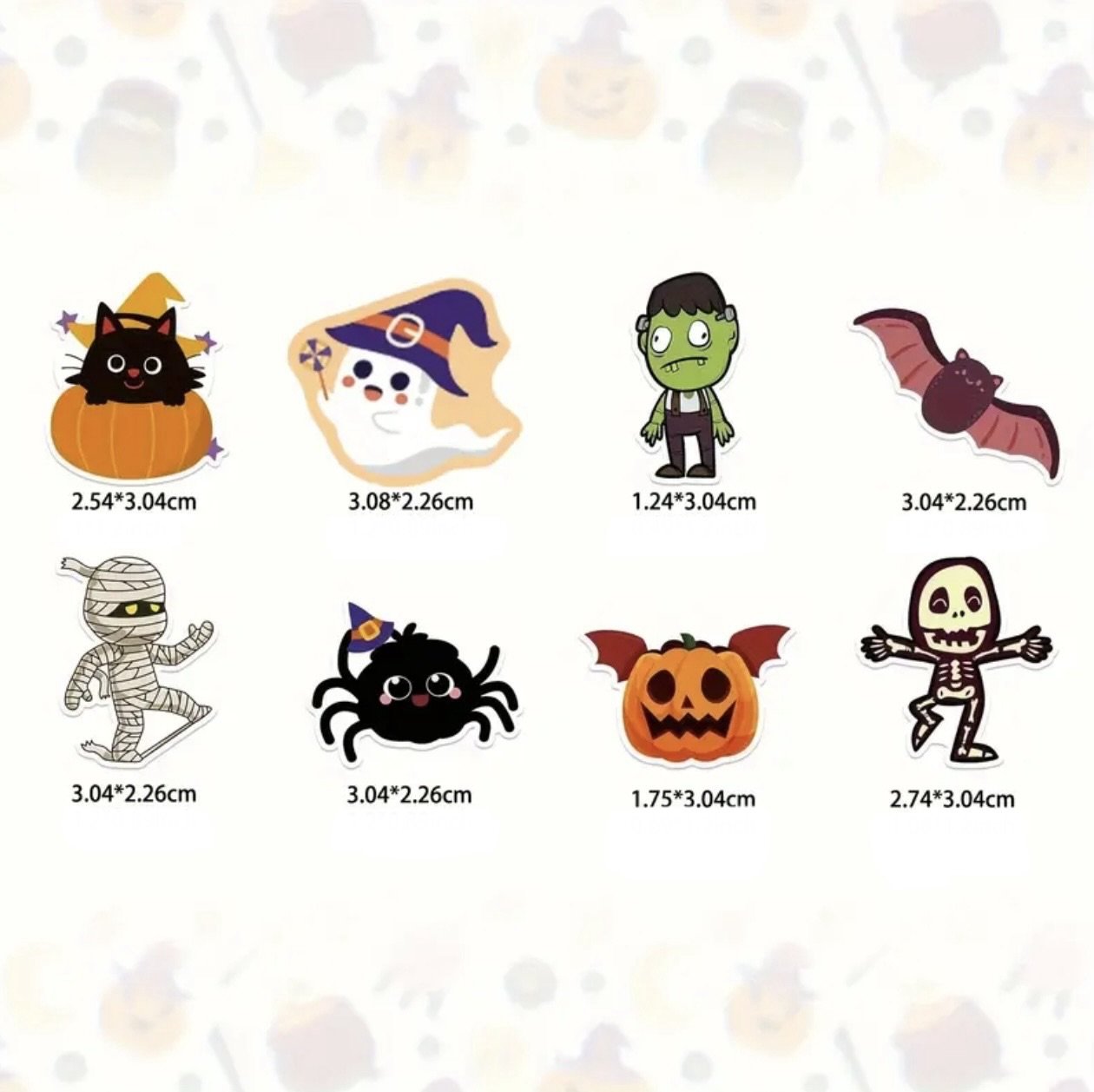 Наклейки для украшения Хэллоуина, 8 штук, фото №2