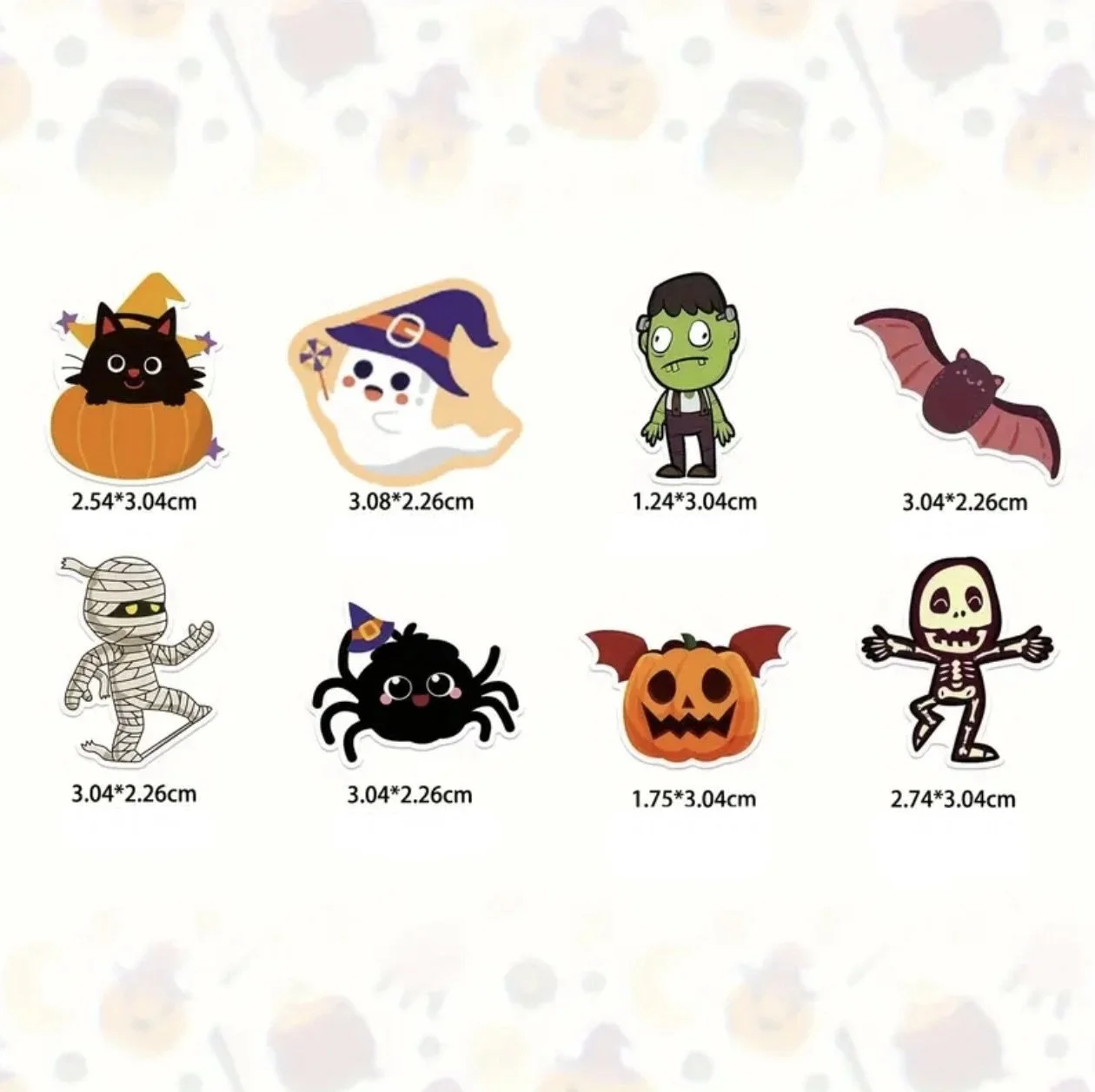 Наліпки для декорування Halloween, 8 штук, фото №2 Наліпки для декорування Halloween, 8 штук, фото №2