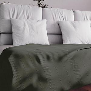 Покривало Бавовняне Soleil d'ocre Adele Однотонний Хакі 180 x 220 см - Фото 1