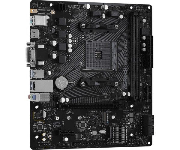ASRock B550M-HDV (AM4/B550, 2*DDR4, PCIex16 DVI/HDMI/VGA 4xSATAІІІ M.2, GLan 7.1ch, mATX, фото №2