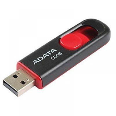 USB флеш-накопичувач ADATA 64gb C008 Black+Red USB 2.0 AC008-64G-RKD, фото №3