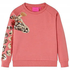 Дитячий світшот Жираф з паєтками vidaXL Синій 92 - Фото 1