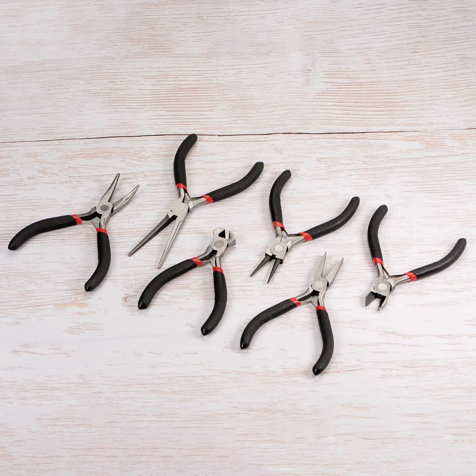 Мини плоскогубцы sourcing map Mini Needle Nose 4,5 дюйма с черной пластиковой ручкой для рукоделия и изготовления ювелирных изделий, фото №6