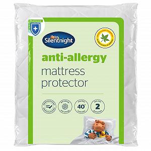 Наматрасник Silentnight Anti Allergy Plus, Белый, Двуспальный - Фото 1