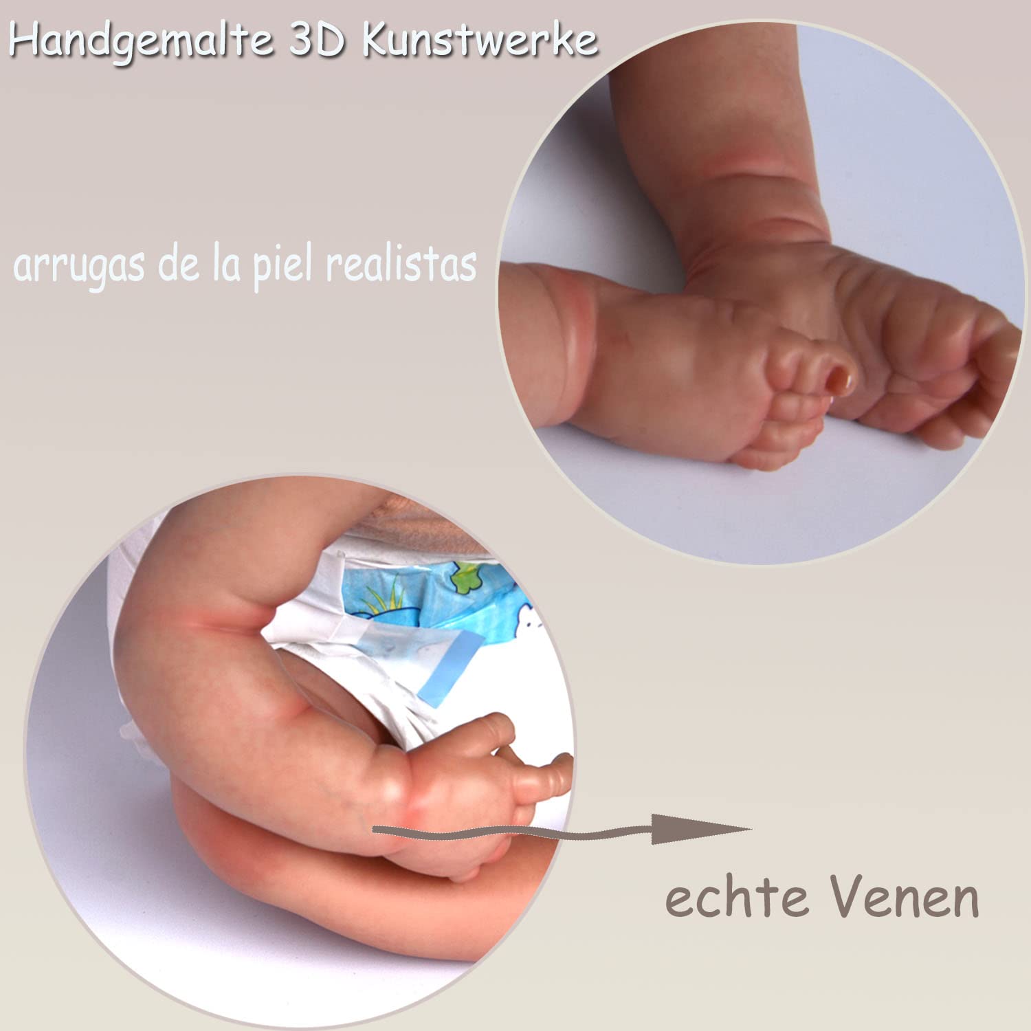 Лялька Zero pam Reborn Baby Boy Реалістичний силіконовий хлопчик 20 дюймів 50 см, фото №4