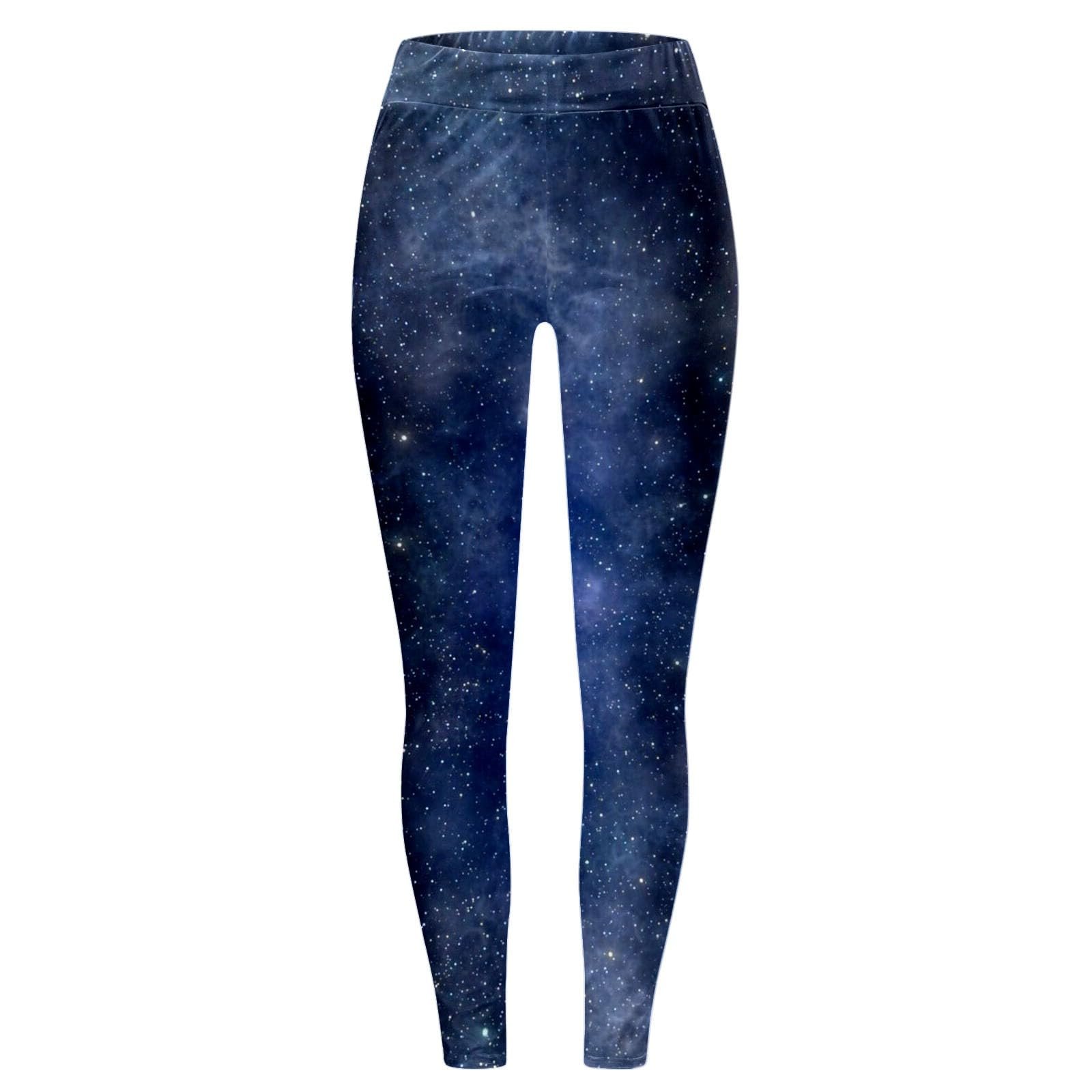 Легінси SKFLABOOF Galaxy, Костюм, Жіночі, Зірки, Космос, Кольорові, Візерунок, Блискітки, Всесвіт, фото №4
