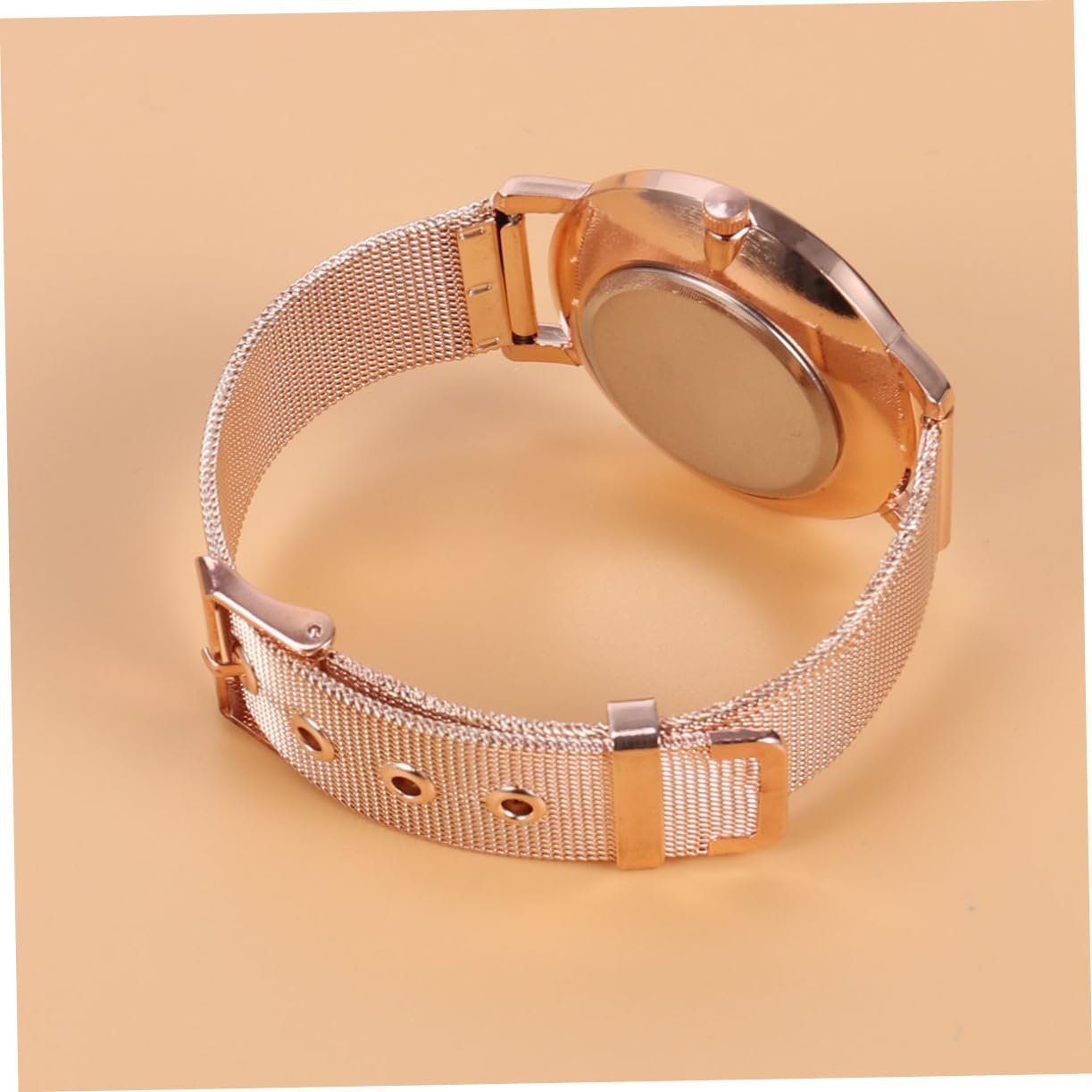 Кварцевые наручные часы OATIPHO Мода Сетчатый ремешок Кварцевые часы Сплав Сетчатые часы Часы с сетчатым ремнем, Розовое золото, фото №4