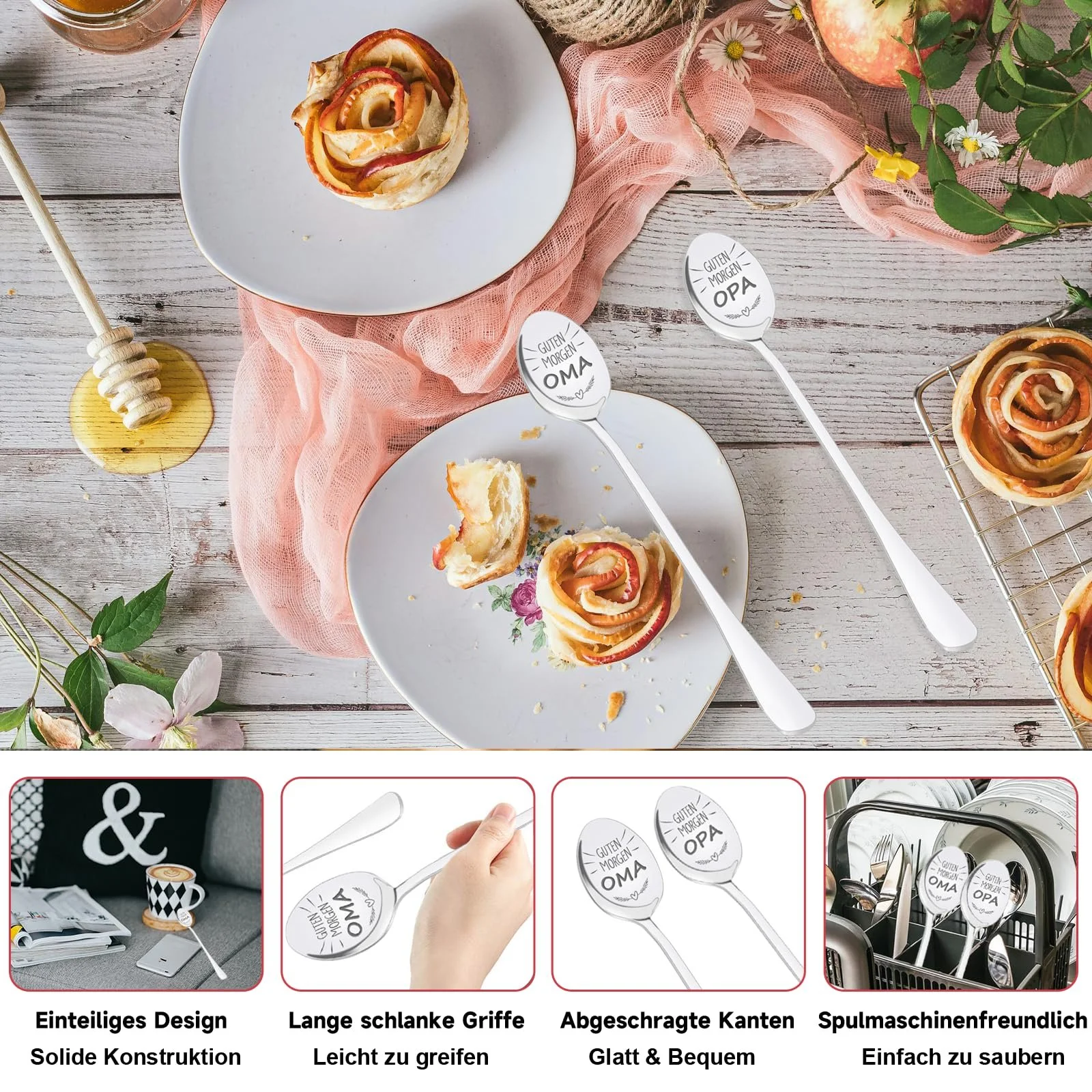 Ложка кофейная Набор 2 шт Цвет серебристый, фото №6