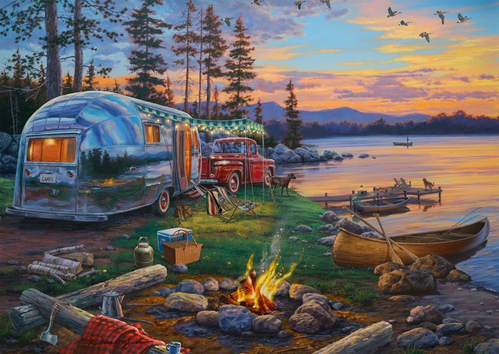 Пазл Schmidt Spiele 58533 Darrel Bush Camping Idyll on the Lake 1000 элементов, фото №1