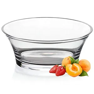 Миска скляна прозора для сервірування салату, їжі, буфету 21 см synthetic.ua - Фото 1