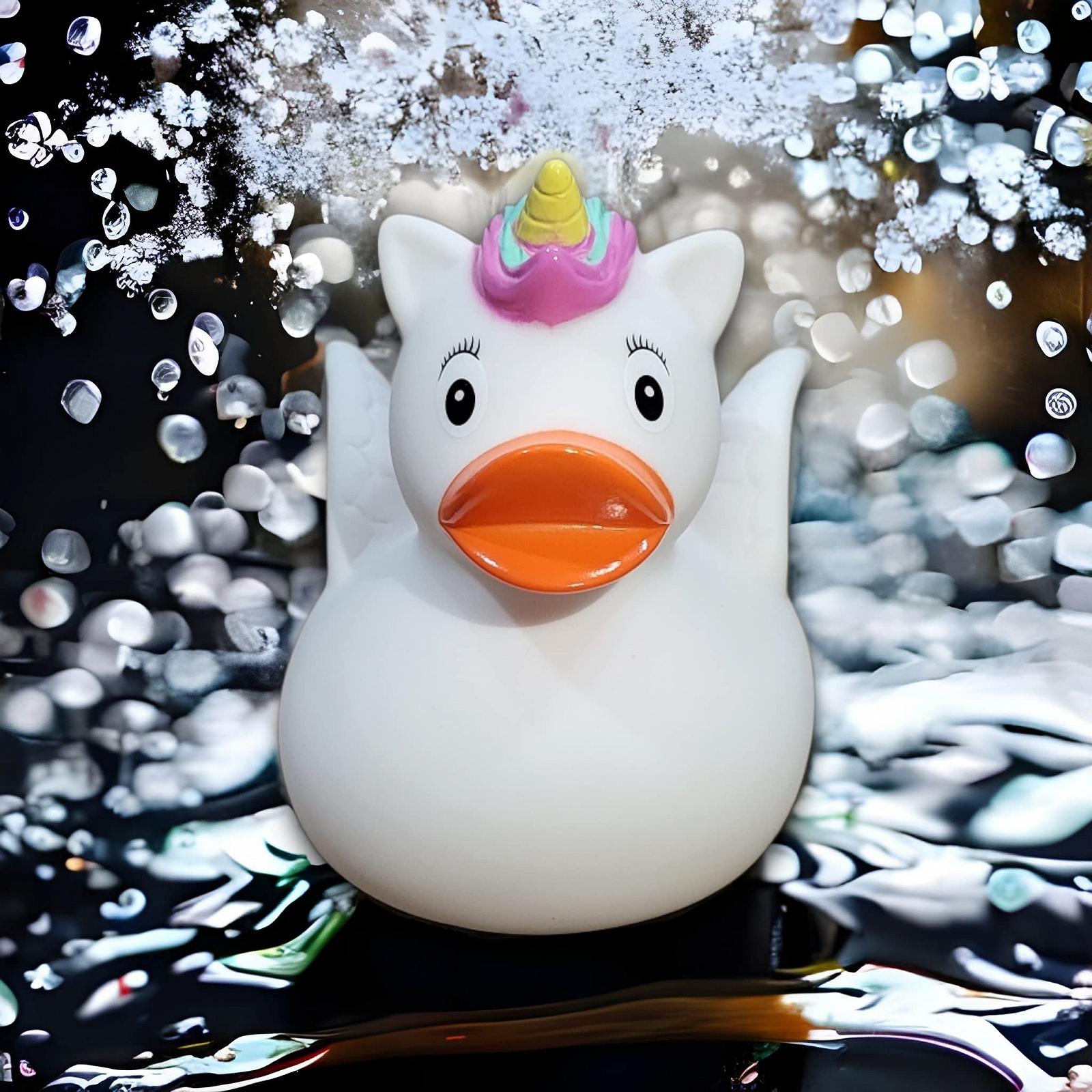 Качка для ванни Unicorn Squeaky Duck Alihorn Іграшка для ванни 9.5 x 8.5 x 6.5 см, фото №5