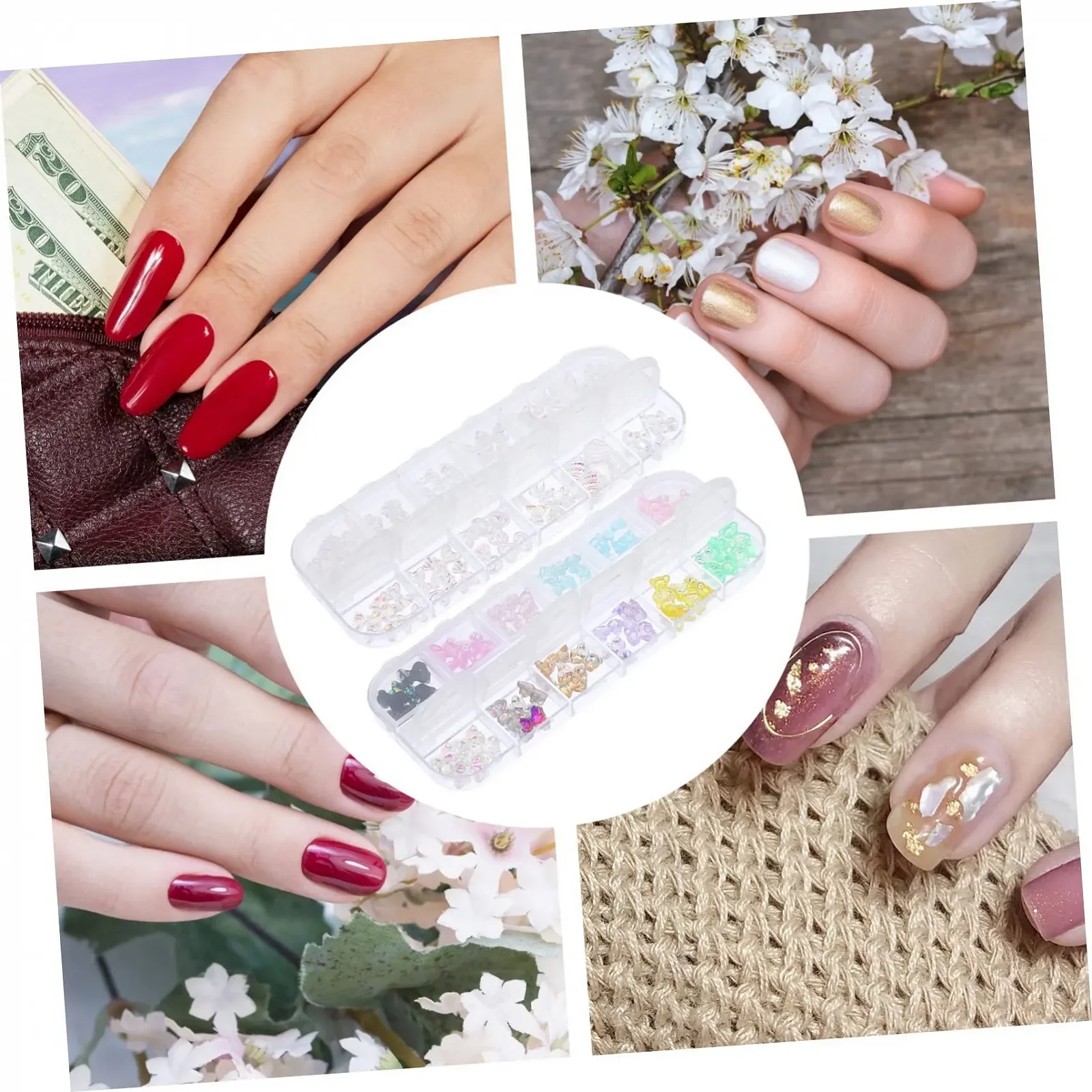 Украшения для ногтей FOMIYES 240 шт. Разноцветные акриловые и смоляные украшения с медведями и бабочками для творческого маникюра и дизайна ногтей, фото №9 Украшения для ногтей FOMIYES 240 шт. Разноцветные акриловые и смоляные украшения с медведями и бабочками для творческого маникюра и дизайна ногтей, фото №9