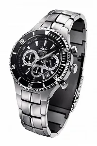 Часы мужские FIREFOX Silver Surfer FFS13-102a Черные Хронограф из нержавеющей стали - Фото 1