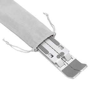 Подставка для ноутбука Amazon Basics Портативная с 6 регулируемыми углами наклона для ноутбуков 10-15.6 дюймов (23.9 x 4.4 x 1.9 см) Серебристая synthetic.ua - Фото 1