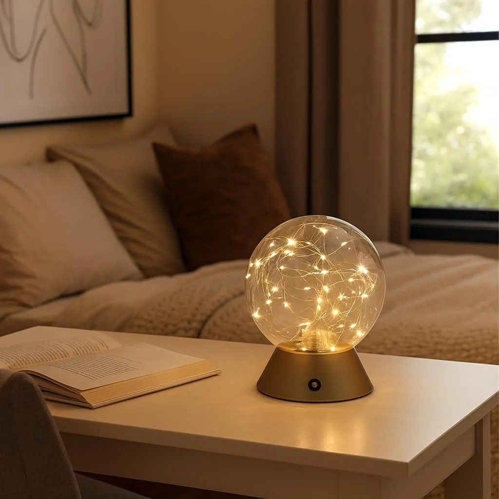 Настільна лампа Luxus Mila Touch LED Акумуляторна Dimmable Золотиста H19 x Ø15, фото №2