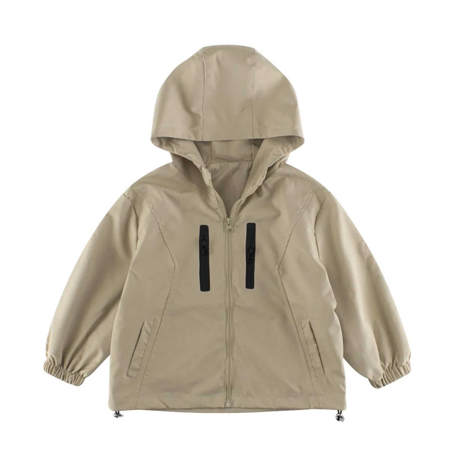 Куртка XINYUNZU для хлопчиків та дівчаток, вітрозахисна, перехідна, з капюшоном, однотонна, фото №1