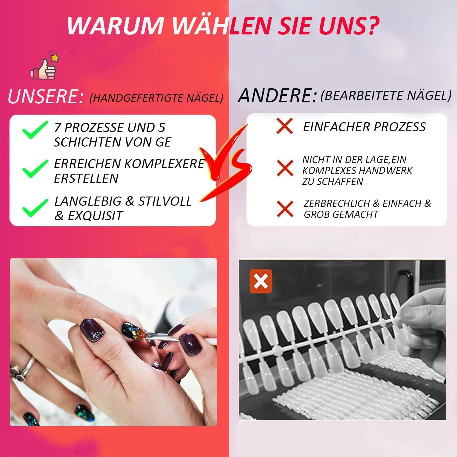 Накладные ногти MouyouGlow Длинные Стилет Аэрография Розовый 3D Бабочка Страз Серебряное Сердце Жемчуг Блестки Y2K Coquette Многоразовые искусственные ногти, 10 штук 208-M, фото №3