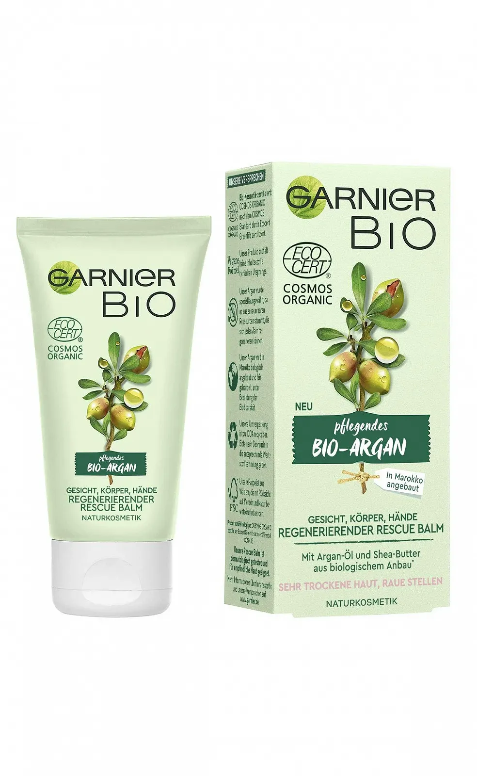 Бальзам Garnier Organic Regenerating Argan Rescue, натуральная косметика, крем для ухода за руками с аргановым маслом и маслом ши, 50 мл, фото №2