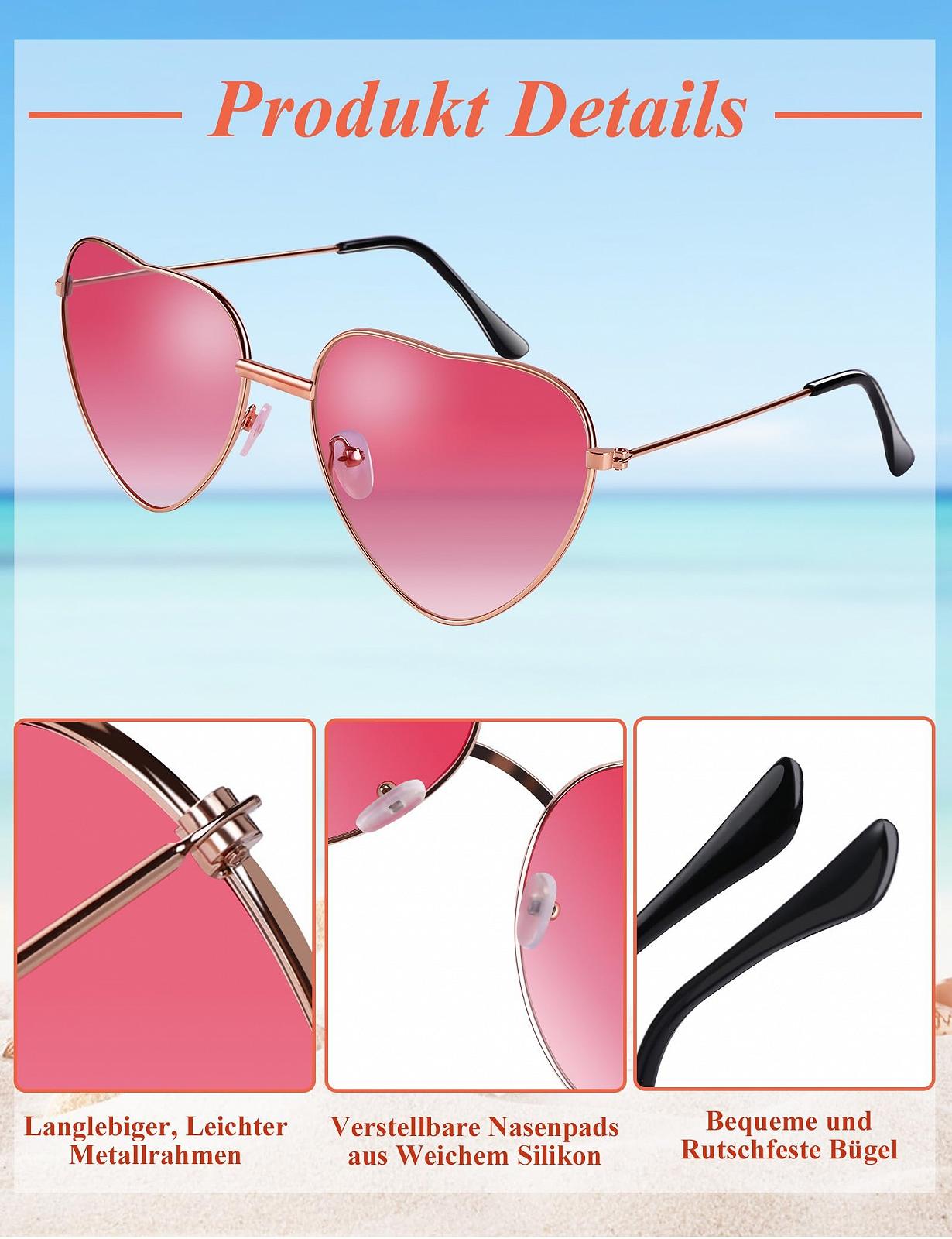 Сонцезахисні окуляри Серце Kiiwah Металева оправа Ретро, фото №4