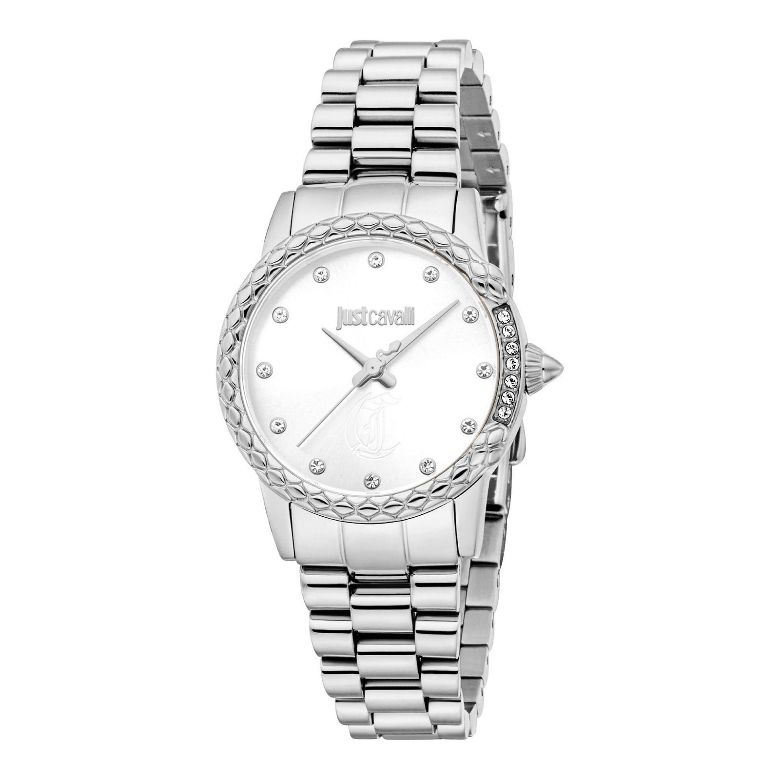 Женские аналоговые часы Just Cavalli JC1L310M0055, кварцевые, серебристо-черные, фэшн, фото №1