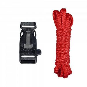 Набір для виживання PARACORD PLANET для самостійного виготовлення браслета з паракорду з кресалом/свистком, імперський червоний - Фото 1