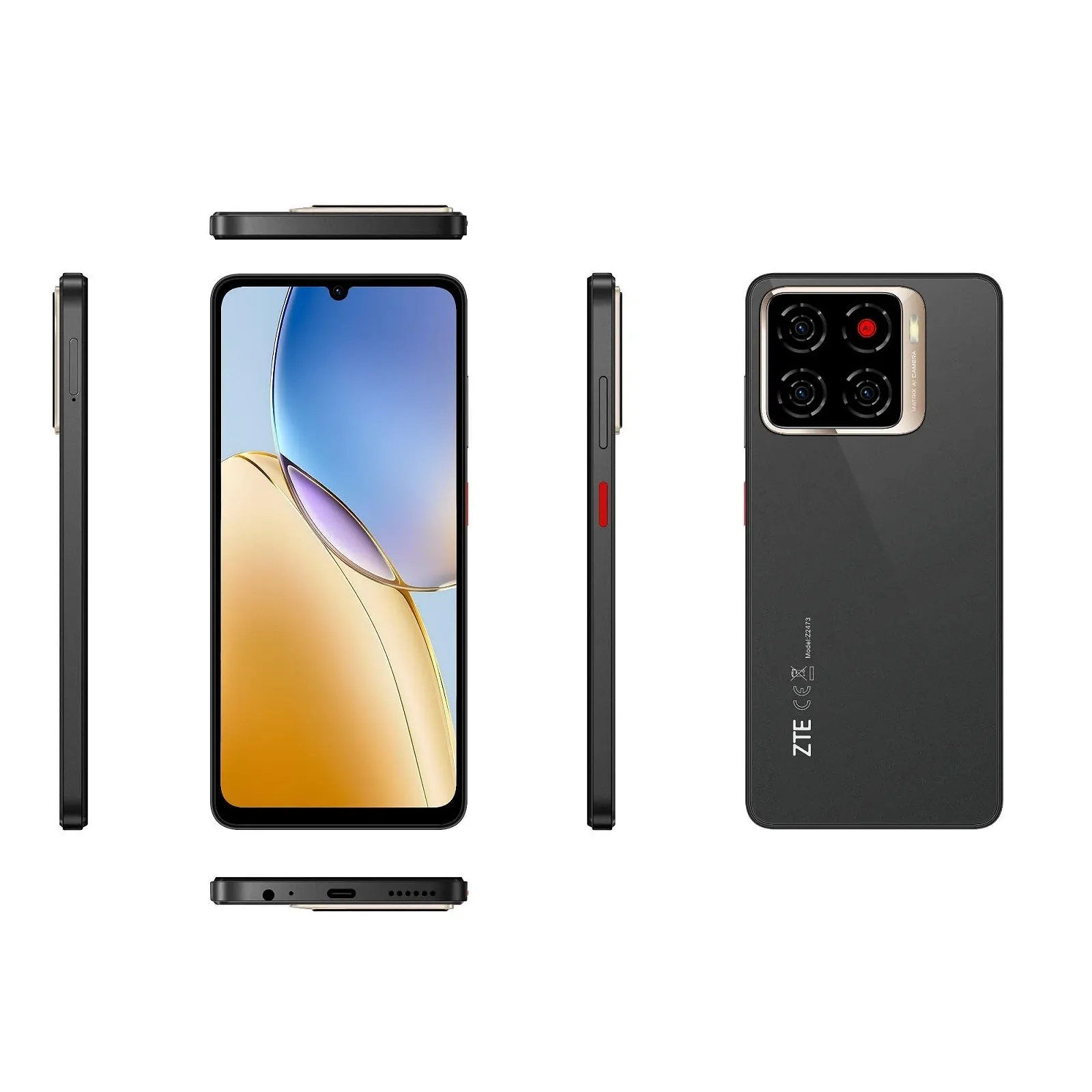 Смартфон ZTE Blade A56 4+128Go Небесно-чорний, фото №5 Смартфон ZTE Blade A56 4+128Go Небесно-чорний, фото №5